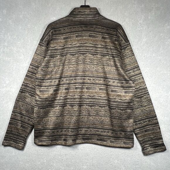 Ariat Wesley Sweater Jetty Gray Serape Print Southwestern Men’s XL Brown Aztec - Picture 9 of 12
